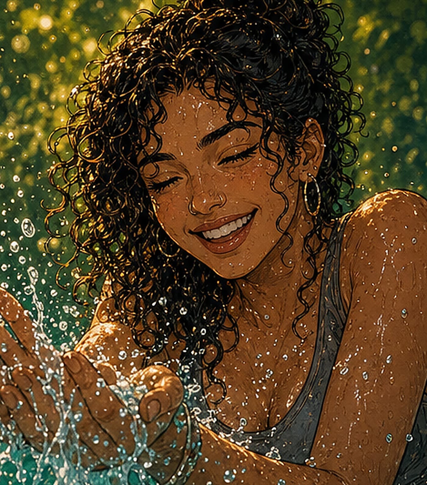 Деталь рисовки: лица